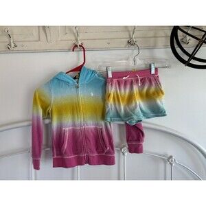Girls Polo Ralph Lauren Tie Dye Shorts And Jacket Terry Cloth Set size 5 girls